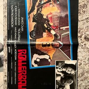 Rollerball Movie Poster - Italy 1975 - see pin holes pic